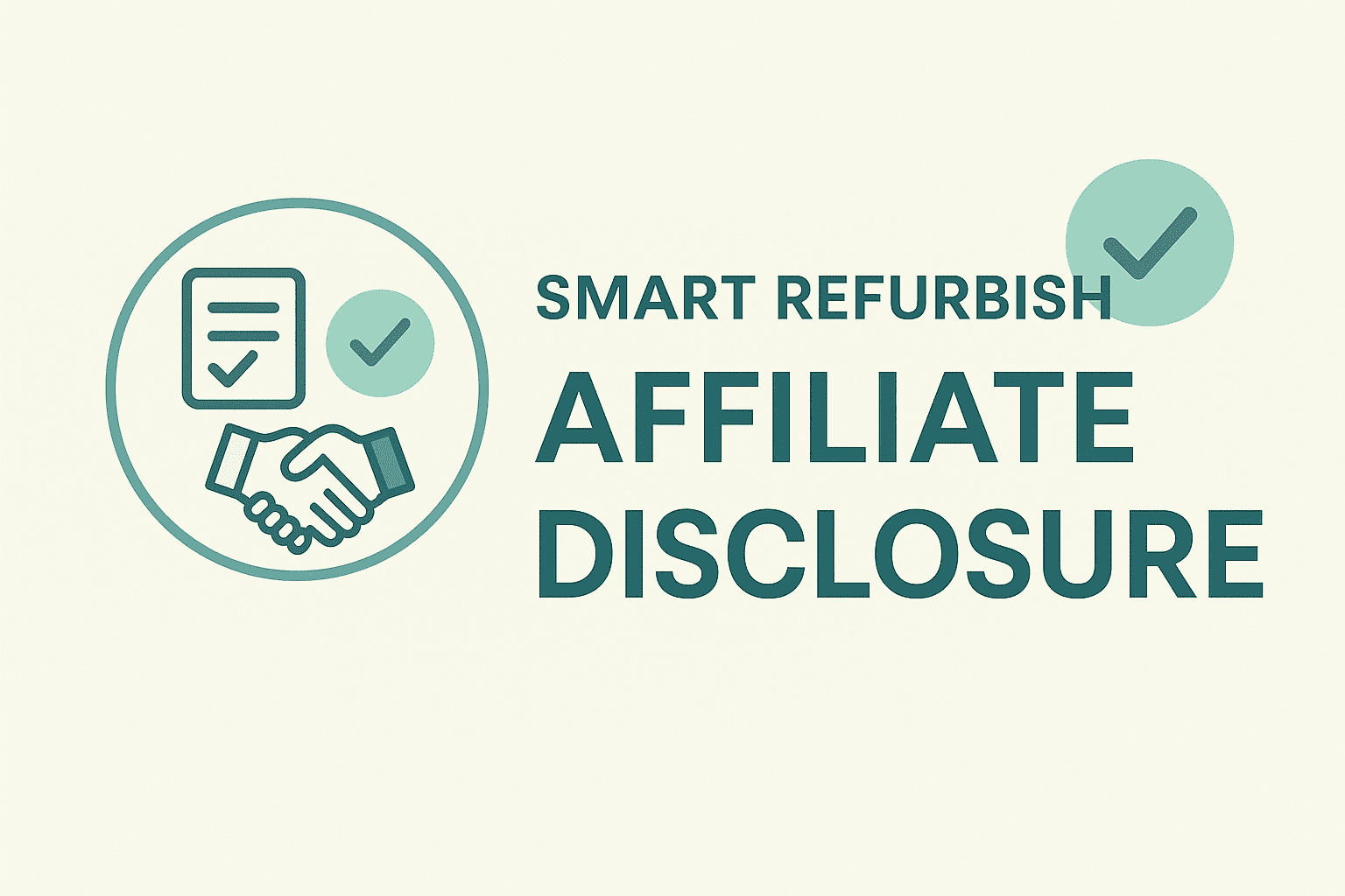 smart refurbish Affiliate disclosure transparency concept for Smart Refurbish.