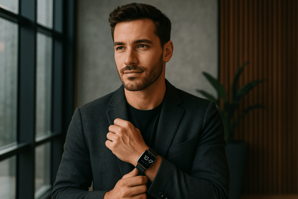 smartwatch in a modern indoor setting